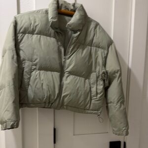 Women's Green Puffer Jacket